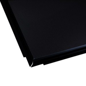 Алюминиевая кассета PRiMET 595х595 К90, 0,30 мм, черный с перфорацией