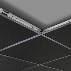 Потолочная панель rockfon industrial black А24 черная