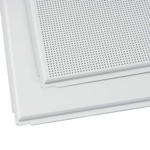 Алюминиевая кассета PRiMET 595х595 К45, 0,30 мм, черный с перфорацией