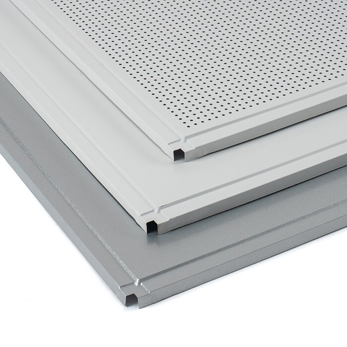 Алюминиевая кассета PRiMET 595х595 Line, 0,30 мм, черный с перфорацией