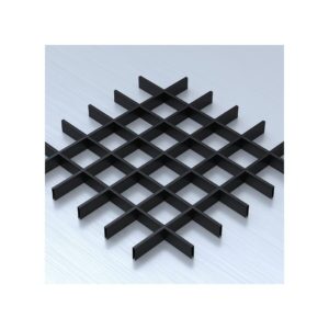 Потолок Грильято с ячейкой 100х100 цвет черный