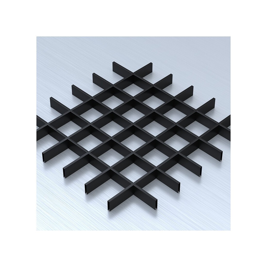 Потолок Грильято с ячейкой 100х100 цвет черный