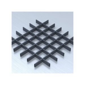 Потолок Грильято с ячейкой 100х100 цвет графит