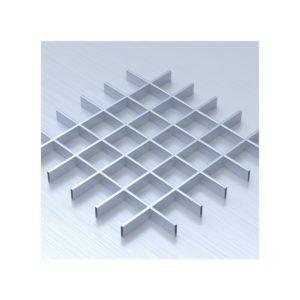 Потолок Грильято с ячейкой 100х100 цвет металлик