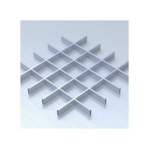 Потолок Грильято с ячейкой 120х120 цвет металлик