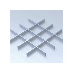 Потолок Грильято с ячейкой 150х150 цвет металлик
