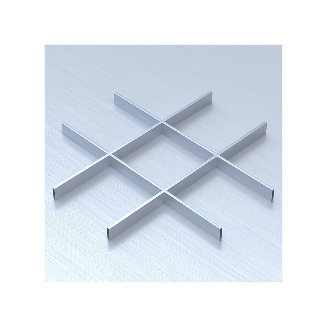 Потолок Грильято с ячейкой 200х200 цвет металлик