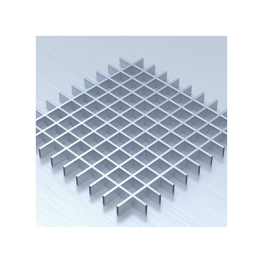 Потолок Грильято с ячейкой 60х60 цвет металлик