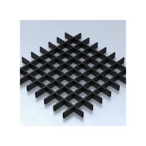 Потолок Грильято с ячейкой 75х75 цвет черный