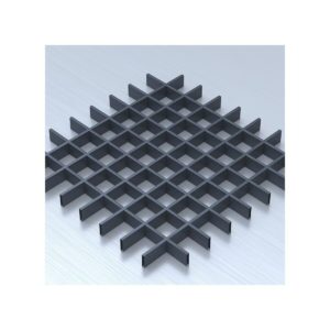 Потолок Грильято с ячейкой 75х75 цвет графит