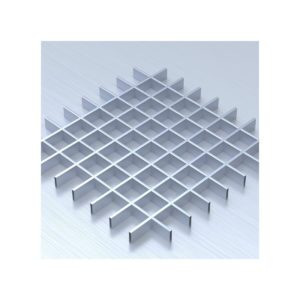 Потолок Грильято с ячейкой 75х75 цвет металлик