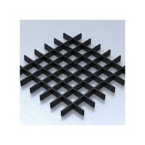 Потолок Грильято с ячейкой 86х86 цвет черный