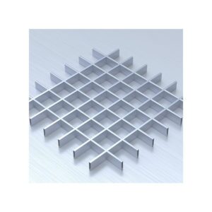 Потолок Грильято с ячейкой 86х86 цвет металлик