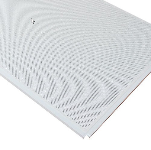 Алюминиевая кассета PRiMET 595х595 Line, 0,30 мм, белый матовый с перфорацией