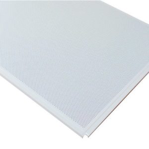 Алюминиевая кассета PRiMET 595х595 Line, 0,30 мм, металлик серебристый с перфорацией Al