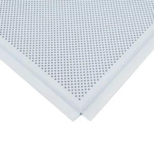 Перфорированная алюминиевая кассета 600х600 цвет белый