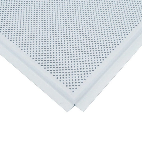 Перфорированная алюминиевая кассета 600х600 цвет белый