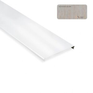 Реечный потолок Коричневый штрих-B08 D в интерьере кабинета